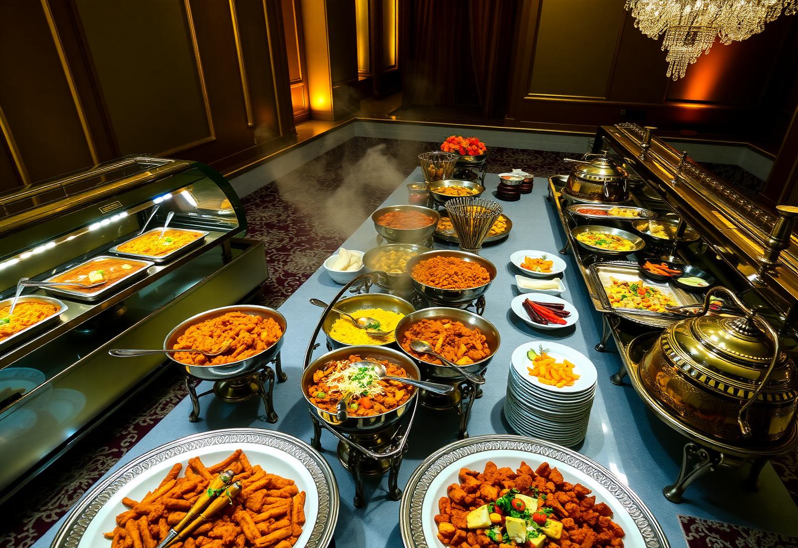 Wedding buffet spread